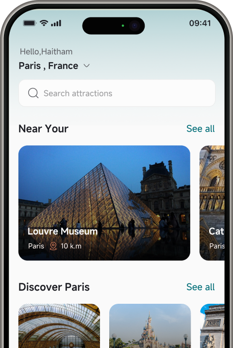 Open the app and choose your destination.